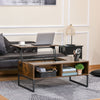 Extendable Lift Top Coffee Table w/ Hidden Storage - Brown