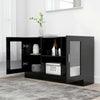 Slim Sideboard Black Modern Cupboard Cabinet Unit Storage Narrow Living Room