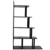 5-Tier Black Corner Bookshelf Bookcase Display Metal Frame Storage Ladder Shelf