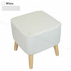 Stylish PU/Upholstered Large Footstool Ottoman Pouffe Stool Wooden Legs 4Colours