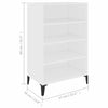 Modern Side Cabinet Open Shelf High Gloss Storage Cupboard Small Sideboard Unit
