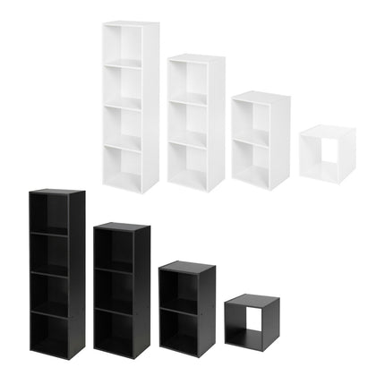 Wooden Bookcase 1 2 3 4 Cube Storage Unit Shelving Display Shelves Wood Shelf