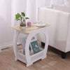 Small Side End Coffee Table Beside lamp Stand Nightstand Storage Shelf White