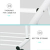 Metal Clothes Hanging Rail Coat Shoe Stand Rack Heavy Duty Shelf With Wheels