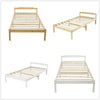 Single 3FT Solid Wood Bed Frame Fits Mattress 190 x 90cm White/Wooden Colour UK