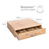 Woodluv Bamboo Countertop Coffee Capsule Pod and Tea Bag Storage Drawer Cabinet