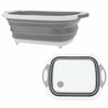 4 IN 1 Kitchen Foldable Cutting Board Sinks Drain Basket Chopping Boards Durable