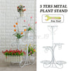 5 Tier Metal Plant Stand Flower Pot Rack Display Garden Patio Outdoor Indoo