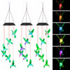 Hanging Hummingbird Lights LED Outdoor RGB Wind Chimes Solar Powered Lamp Garden