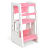 Kids Non-slip Kitchen Step Stool Toddler Learning Stool with Double Safety Rails