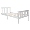 Wooden Bed 3ft Single Size Bed Soild Pine Wood Bed Frame for Adults, Kids White