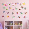 Fauna Animal Alphabet Wall Stickers Educational Decals for Kids Nursery learning