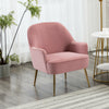 Upholstered Modern Wingback Armchair Lounge Cocktail High Back Chair Velvet Seat