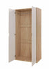 2 Door Double Wardrobe White & Sonoma Oak Effect Bedroom Furniture Cupboard