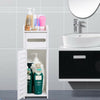 Small Bathroom Shelf Cabinet Cupboard Bedroom Toilet Storage Unit Standing White