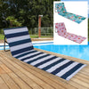 Foldable Sun Lounger Mat Padded Backrest Portable Lightweight Relaxer Outdoor