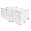 154x104x74cm Pet Exercise Fence DIY Playpen Small Animal Rabbit Dog Plastic Cage