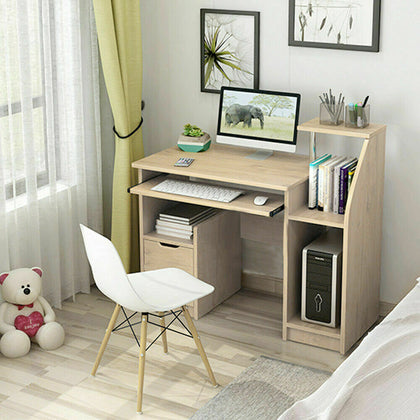 Small Home office furniture computer desk workstation study table PC keyboard UK
