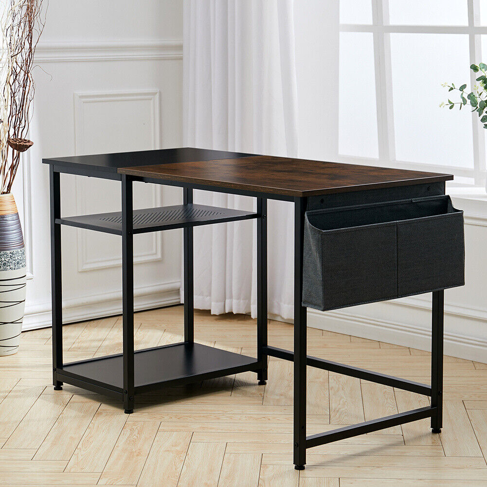 Industrial Style Computer Desk PC Laptop Table Home Office Study Works ...