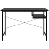 Black Modern Metal Computer Desk Shelf Storage Small Workstation Kids Office PC