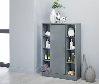 Grey Console Storage Cupboard Cabinet Unit Living Room Lounge Bathroom Furniture