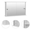 Bathroom Mirrored Cabinet Wall Mounted Cupboard MDF Storage with Shelves Home