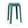 10x Stacking Plastic Dining Stool Space Saving Living Room Kitchen Chair Seating