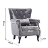 Chesterfield Button Wingback Fabric Armchair Studs Chair Orthopedic Luxury Seat