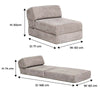 Jumbo Cord Z Bed Single Size Fold Out Chairbed Sofa Seat Foam Guest Futon Chair
