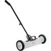 18in Magnetic Sweeper with Wheels 45lbs Rolling Sweeper Lawn Yard Grass