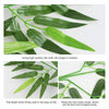 20X Plastic Artificial Bamboo Leaves Tree Branch Green Plants Indoor Outdoor UK