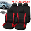 Universal Car Seat Protect Covers Full Set Sporty Red/Black Washable Compatible