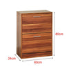 2 Drawer Shoe Cabinet Storage Cupboard Footwear Stand Rack Wooden Unit Walnut