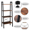 4-Tier Industrial Ladder Shelf Bookcase Plant Flower Stand Shelves Storage Unit