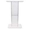 Acrylic Podium 47" Podium Stand Table Reading Surface w/ Storage Shelf