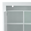 White LED Sideboard Cabinet High Gloss Cupboard Storage Furniture 2 Doors