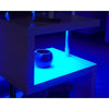 Coffee/Side Table With RGB LED Light Simple Modern Design White High Gloss Unit