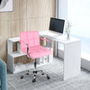 L-Shape 360° Rotating Computer PC Desk Corner Table w/Storage Shelf Home Office