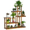 5 Tier Wooden Plant Flower Pot Display Stand Shelf Storage Rack Outdoor / Indoor