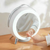 Rotating Make-Up Storage Box LED Mirror Cosmetic Jewellery Organizer Portable