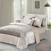 3 Piece Silk Satin Duvet Cover Crushed Velvet Quilt Bedding Set Double King Size