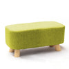 Linen Fabric Padded Stool Bench Footstool Pouffe Living Room Bedroom Footrest