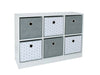 Cube Storage Unit Grey Stars White Bookcase Home Children's Nursery