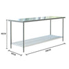 2/3/4/5/6FT Stainless Steel Commercial Kitchen Work Bench Catering Table +Shelf