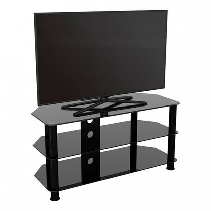 TV Stand Modern Black Glass Unit up to 50