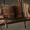 Industrial Design Pendel Decken Lampe Holz Balken Wohn Zimmer Hänge Leuchte DHL