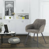 1x Dining Chairs Kitchen Living Room Chairs with Stoffbezug+ Metall Grey