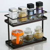 Metal Durable 2 Tie Spice Rack Stand Kitchen Jar Storage Shelf Corner Organiser
