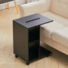 Mobile Sofa Side End Coffee C Shaped Table Laptop Stand Rolling Castors Storage