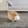 Luxury Small Padded Upholstered Footstool Ottoman Pouffe Stool Wooden Seat Suede